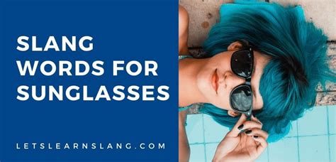 sunglasses slang